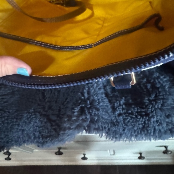 Dooney & Bourke Navy and Cream Patterned Satchel - Picture 4 of 4